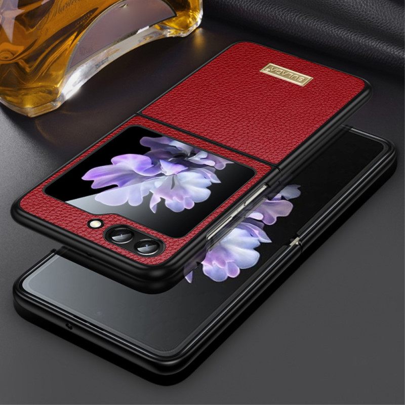 Κάλυμμα Samsung Galaxy Z Flip 5 Sulada Leather Effect Σιλικόνης