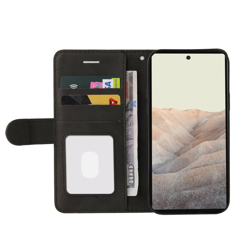 Κάλυμμα Google Pixel 6 Pro Δίχρωμο Signature Faux Leather