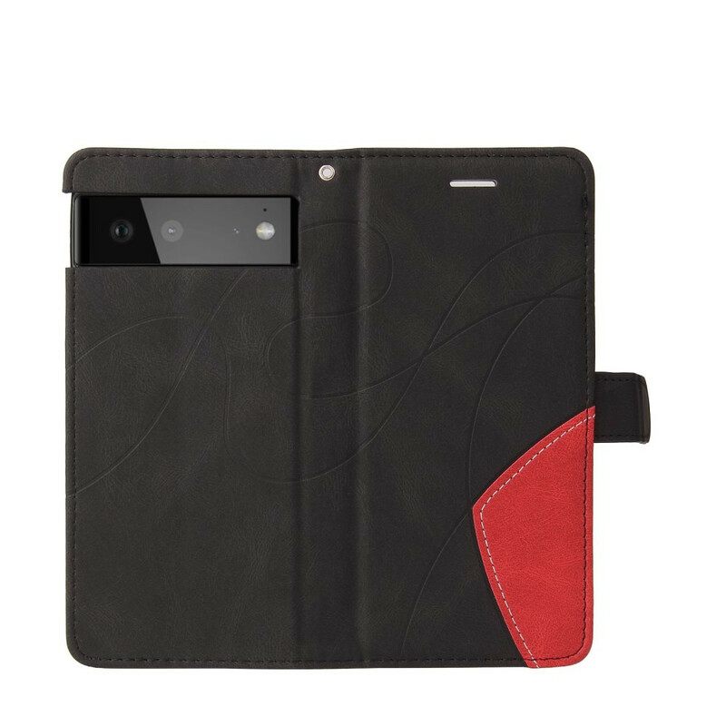 Κάλυμμα Google Pixel 6 Pro Δίχρωμο Signature Faux Leather