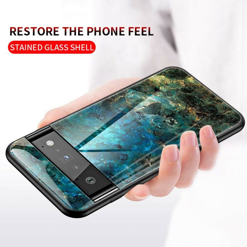 θηκη κινητου Google Pixel 6 Pro Μάρμαρο Tempered Glass