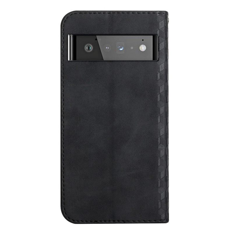 θηκη κινητου Google Pixel 6 Pro Θήκη Flip Εφέ Geo Leather