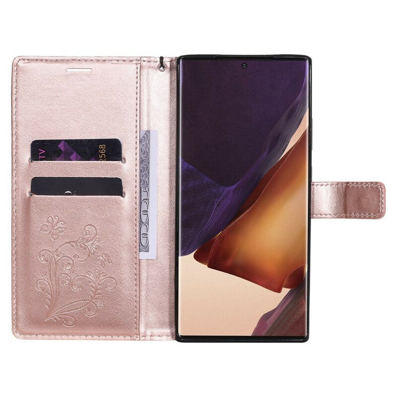 Κάλυμμα Samsung Galaxy Note 20 Ultra με κορδονι Πεταλούδες Giant Strap