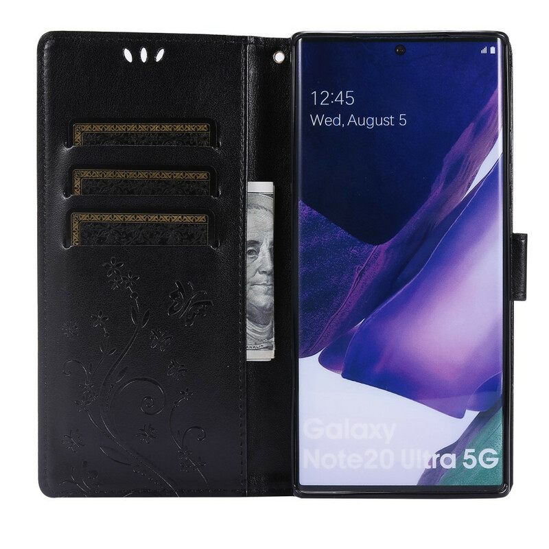 Θήκη Flip Samsung Galaxy Note 20 Ultra Πεταλούδες Στον Άνεμο