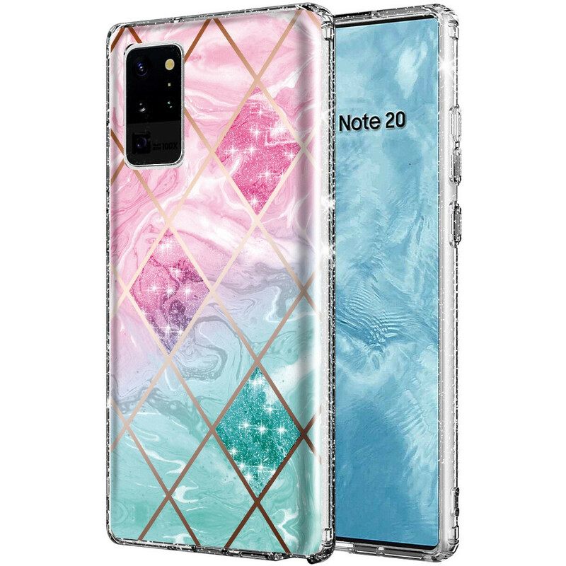 θηκη κινητου Samsung Galaxy Note 20 Ultra Πλακάκι Glitter Marble