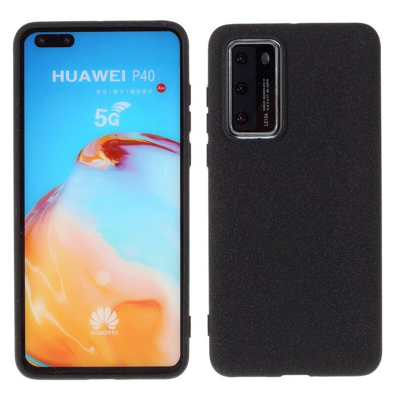 θηκη κινητου Huawei P40 Ευέλικτη Υφή Από Ίνες Άνθρακα