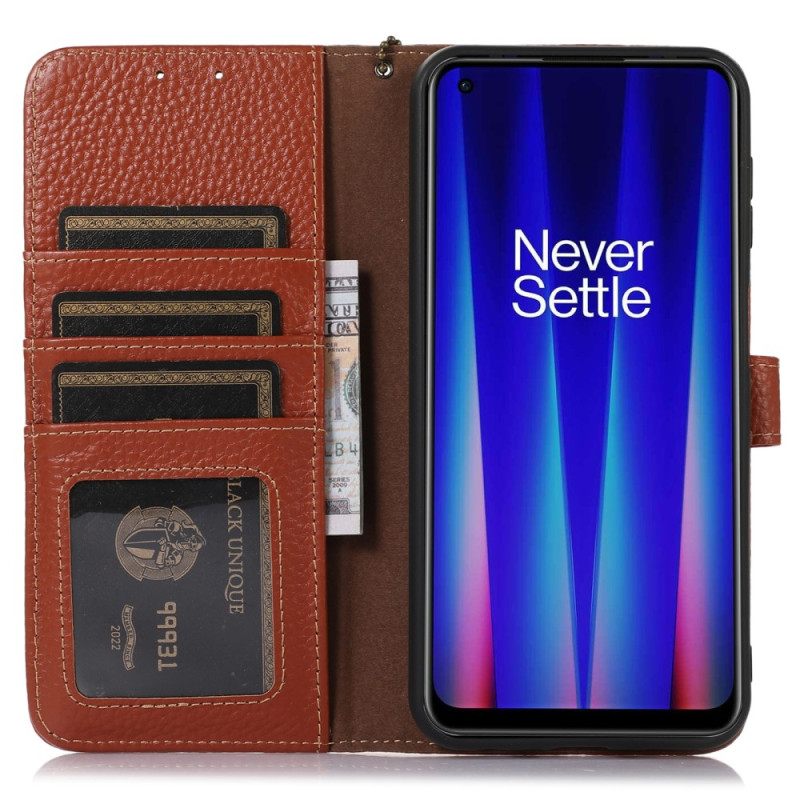 Κάλυμμα OnePlus Nord CE 3 Lite 5G Γνήσιο Δέρμα Litchi Rfid