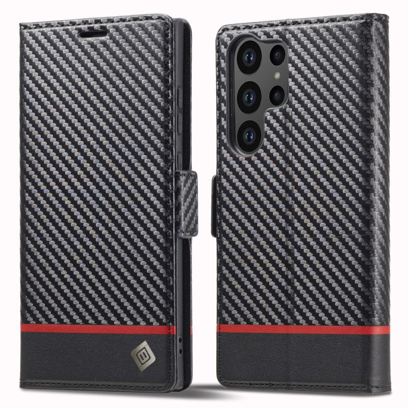 Δερματινη Θηκη Samsung Galaxy S24 Ultra 5g Carbon Fiber Lc.imeeke