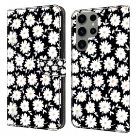 Δερματινη Θηκη Samsung Galaxy S24 Ultra 5g Floral Pattern Σιλικόνης