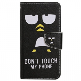 Δερματινη Θηκη Samsung Galaxy S24 Ultra 5g Penguin Don't Touch My Phone Lanyard