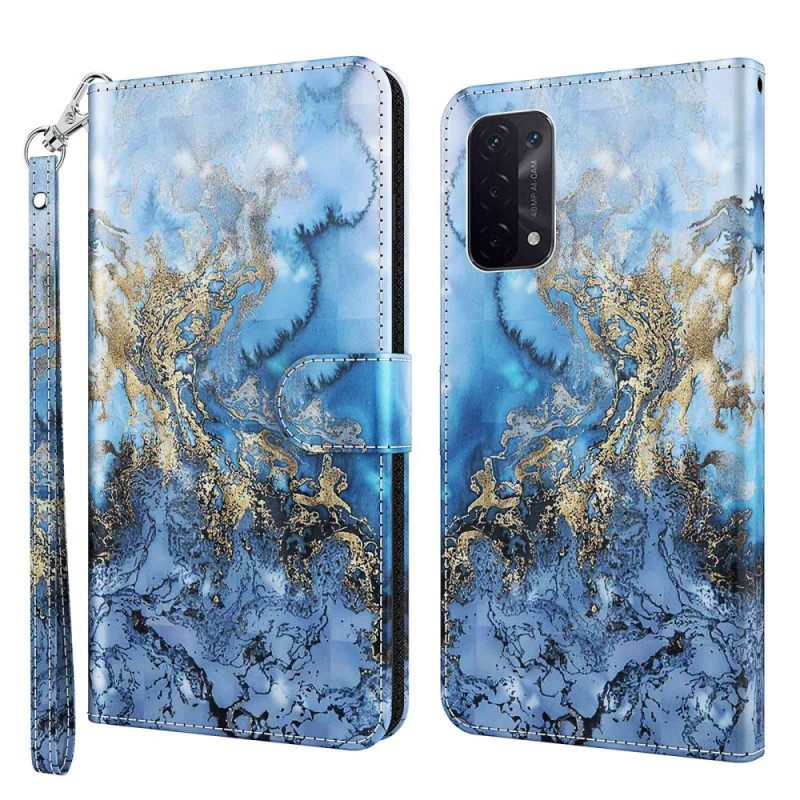 Θήκη Flip Oppo A54 5G / A74 5G με κορδονι Strap Art