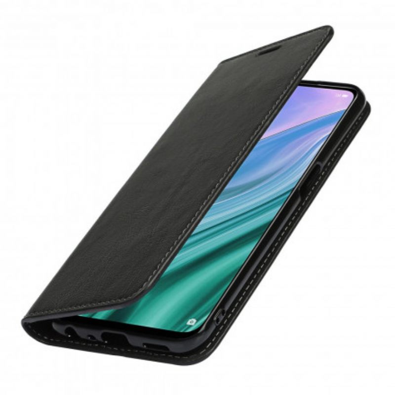 θηκη κινητου Oppo A54 5G / A74 5G Θήκη Flip Αληθινό Δέρμα