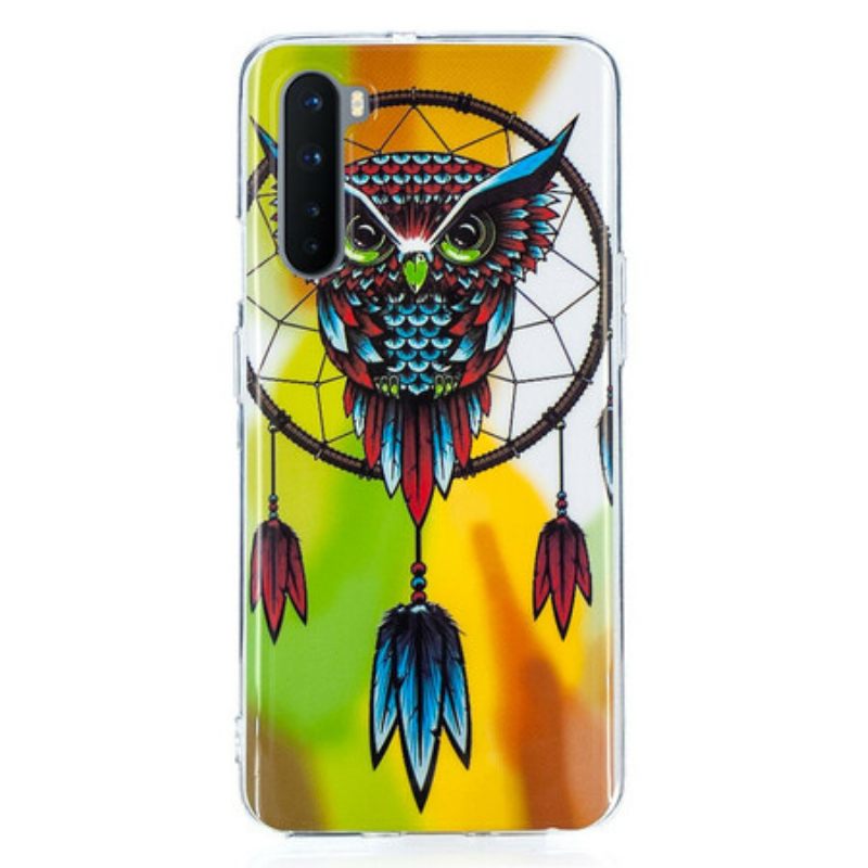 θηκη κινητου OnePlus Nord Fluorescent Dream Catcher Κουκουβάγιας