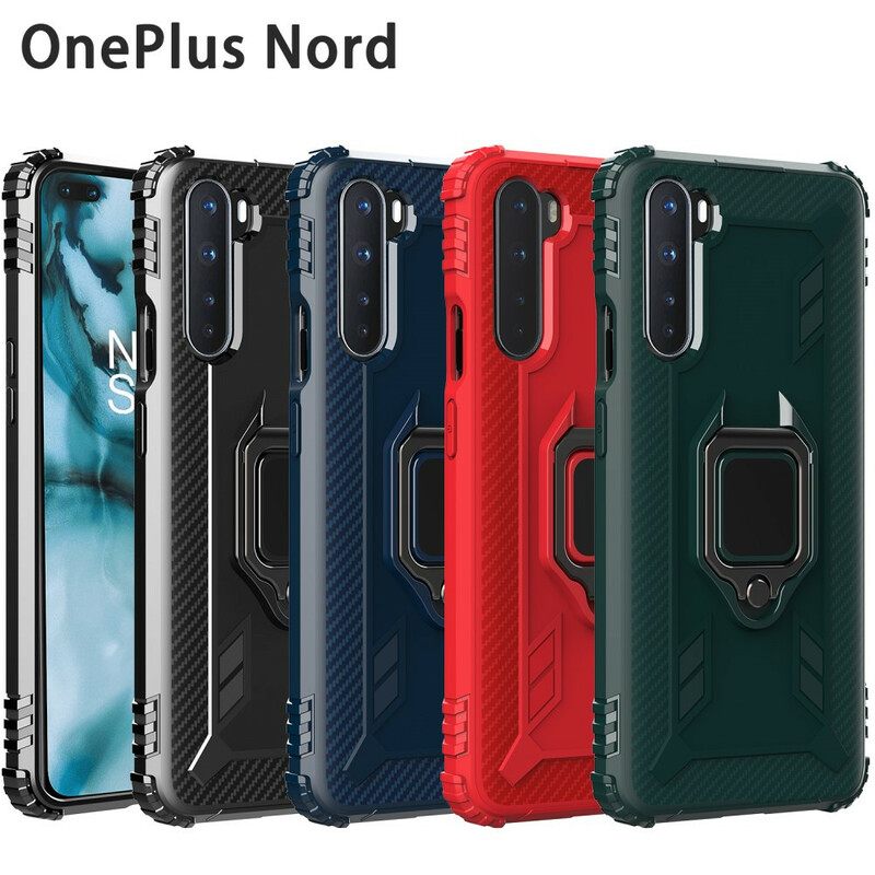 Θήκη OnePlus Nord Δαχτυλίδι Και Ίνες Άνθρακα