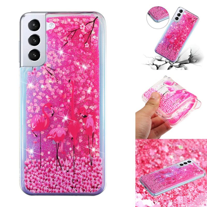 Κάλυμμα Samsung Galaxy S24 Plus 5g Bird Liquid Glitter Σιλικόνης