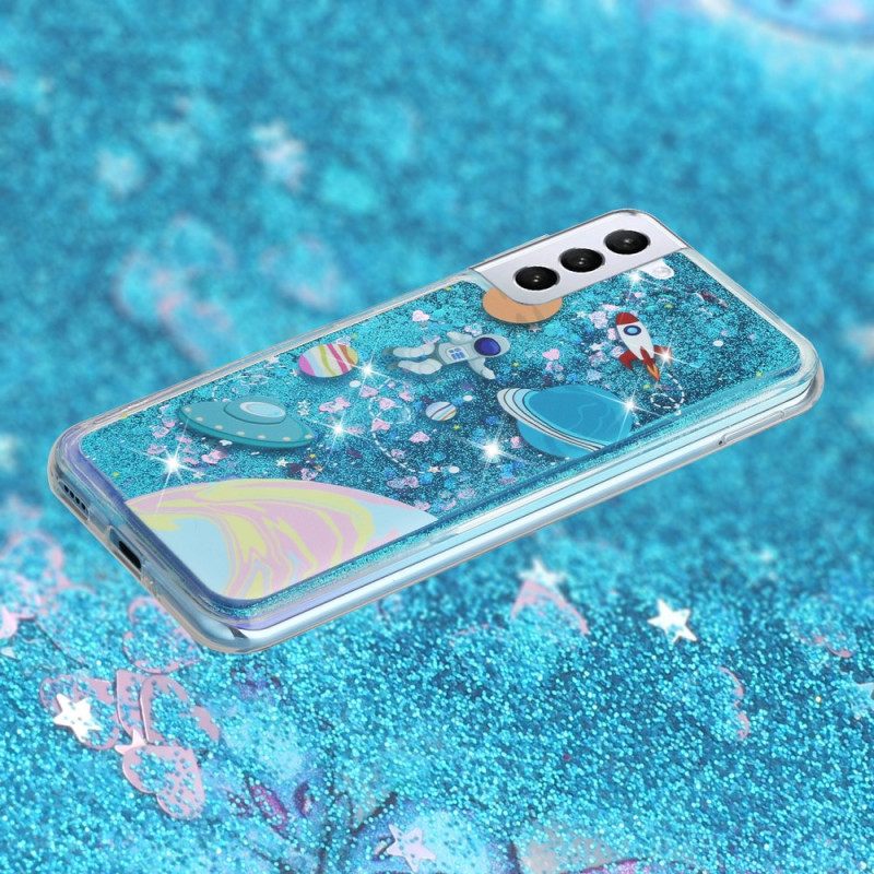 Κάλυμμα Samsung Galaxy S24 Plus 5g Υγρό Universe Glitter Σιλικόνης