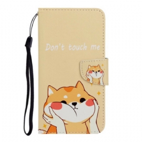 δερματινη θηκη Samsung Galaxy S20 με κορδονι Cat Don't Touch Me With Strap