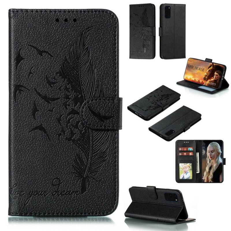 Κάλυμμα Samsung Galaxy S20 Faux Leather Live Your Dream