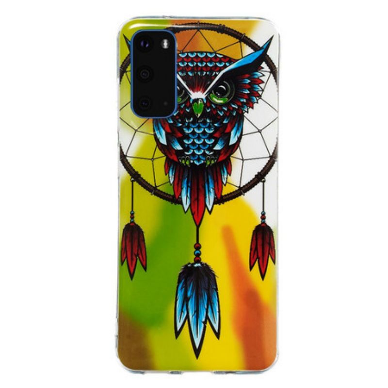 Θήκη Samsung Galaxy S20 Fluorescent Dream Catcher Κουκουβάγιας