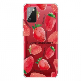 θηκη κινητου Samsung Galaxy A02s Φράουλες / I Love Strawberry
