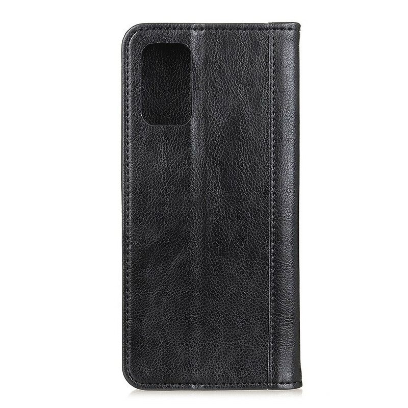 θηκη κινητου Samsung Galaxy A02s Θήκη Flip Litchi Split Leather Color