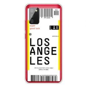 Θήκη Samsung Galaxy A02s Κάρτα Επιβίβασης Στο Λος Άντζελες