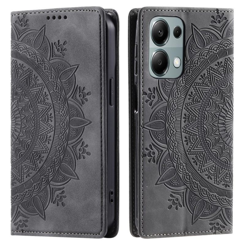 Δερματινη Θηκη Xiaomi Redmi Note 13 Pro 4g Mandala Suede Effect Σιλικόνης