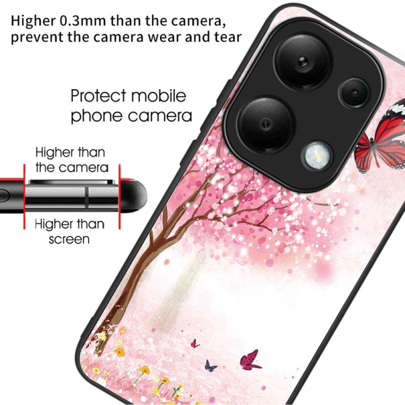 Κάλυμμα Xiaomi Redmi Note 13 Pro 4g Θήκες Κινητών Tempered Glass Cherry Blossoms