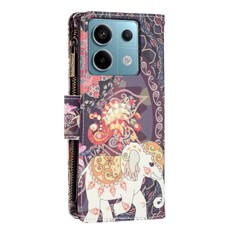 Θηκη Κινητου Xiaomi Redmi Note 13 Pro 4g Θήκες Κινητών Tribal Elephant Wallet With Strap