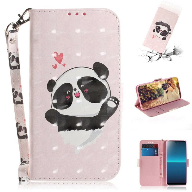 Κάλυμμα Sony Xperia L4 με κορδονι Panda Love With Lanyard