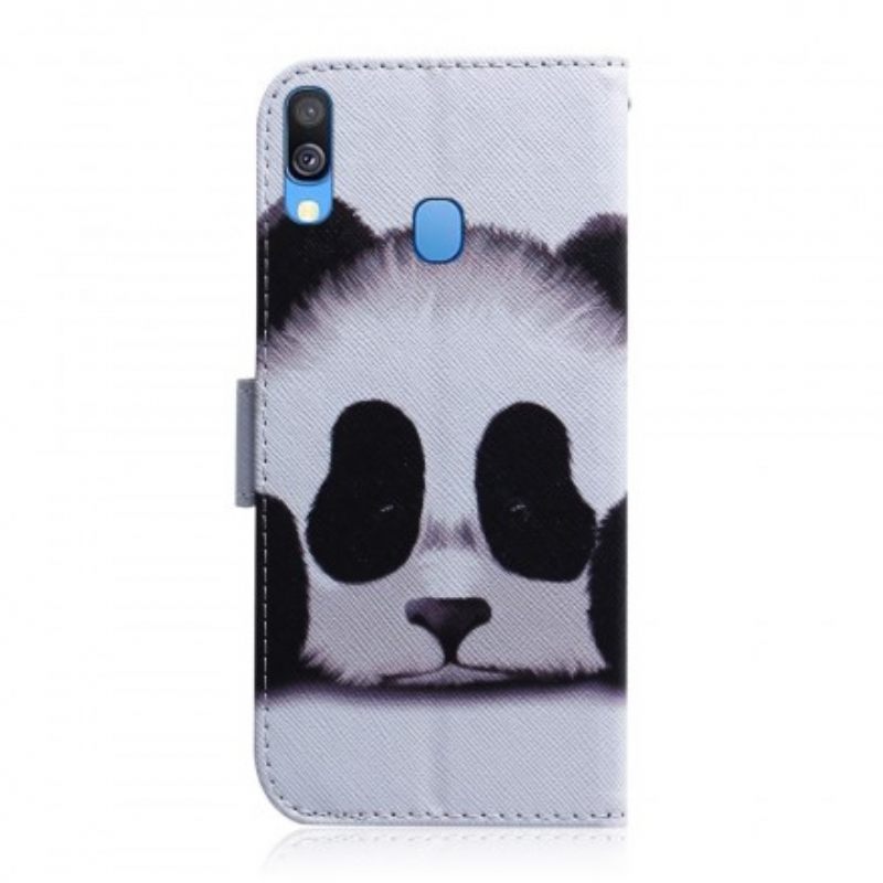 Θήκη Flip Samsung Galaxy A40 Πρόσωπο Panda