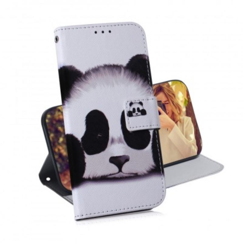 Θήκη Flip Samsung Galaxy A40 Πρόσωπο Panda