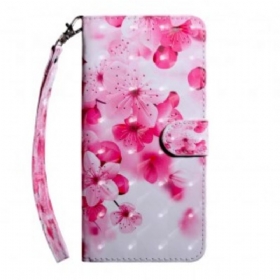 Θήκη Flip Samsung Galaxy A40 Ροζ Λουλούδια