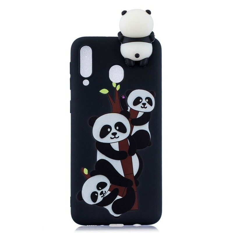 Θήκη Samsung Galaxy A40 3d Pandas Στο Μπαμπού