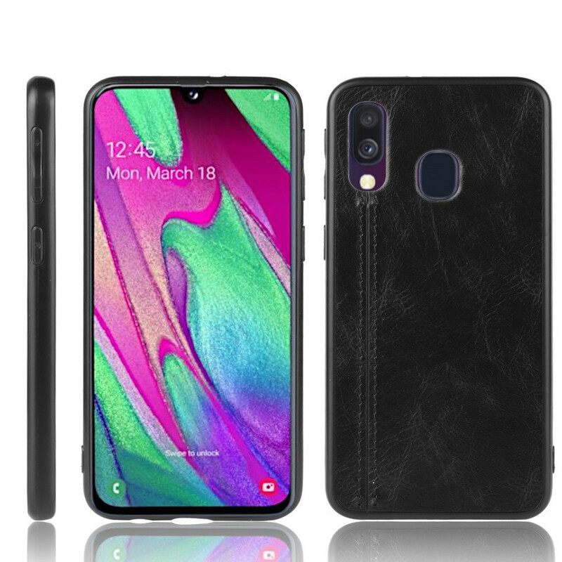 Θήκη Samsung Galaxy A40 Couture Δερμάτινο Εφέ