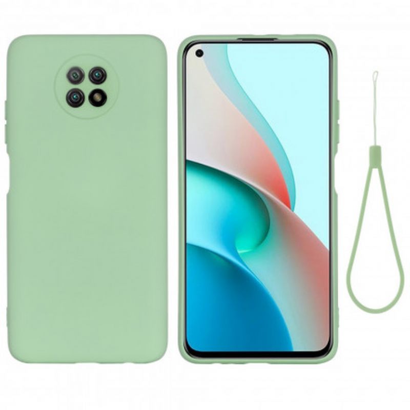 Θήκη Xiaomi Redmi Note 9T Υγρή Σιλικόνη Και Κορδόνι