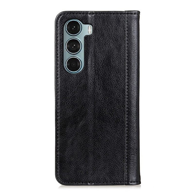 θηκη κινητου Moto G200 5G Θήκη Flip Έκδοση Litchi Split Leather