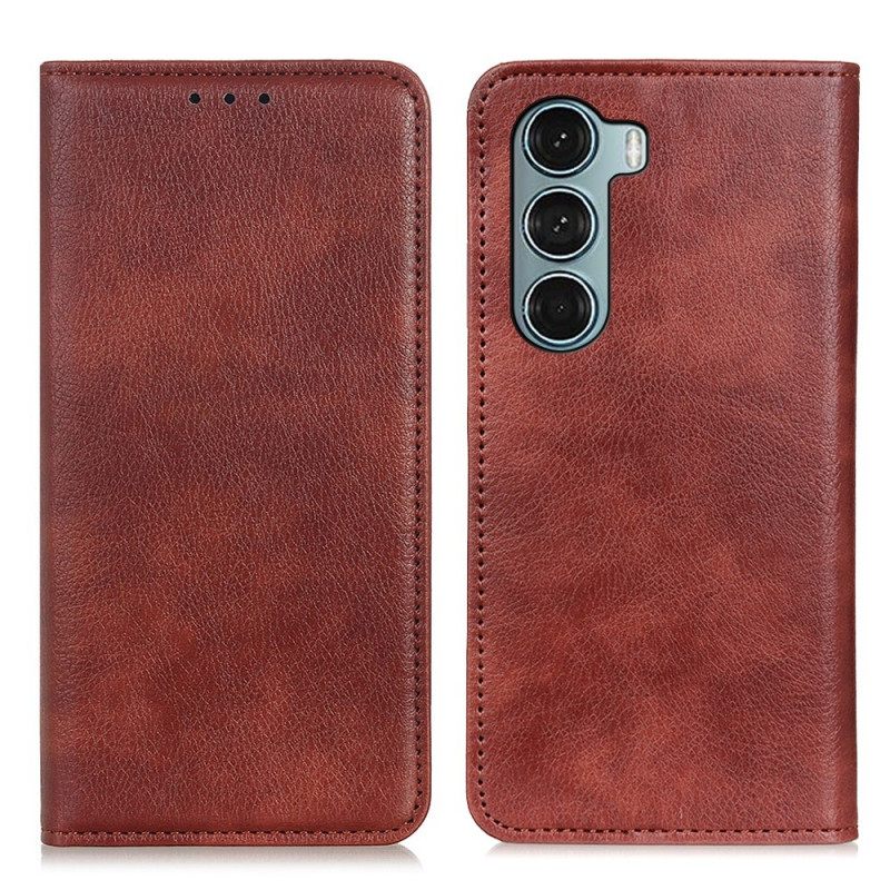 θηκη κινητου Moto G200 5G Θήκη Flip Lychee Split Leather Texture