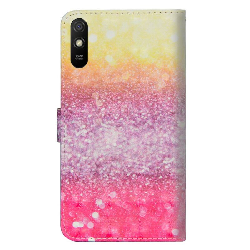 Κάλυμμα Xiaomi Redmi 9A Magenta Glitter Gradient