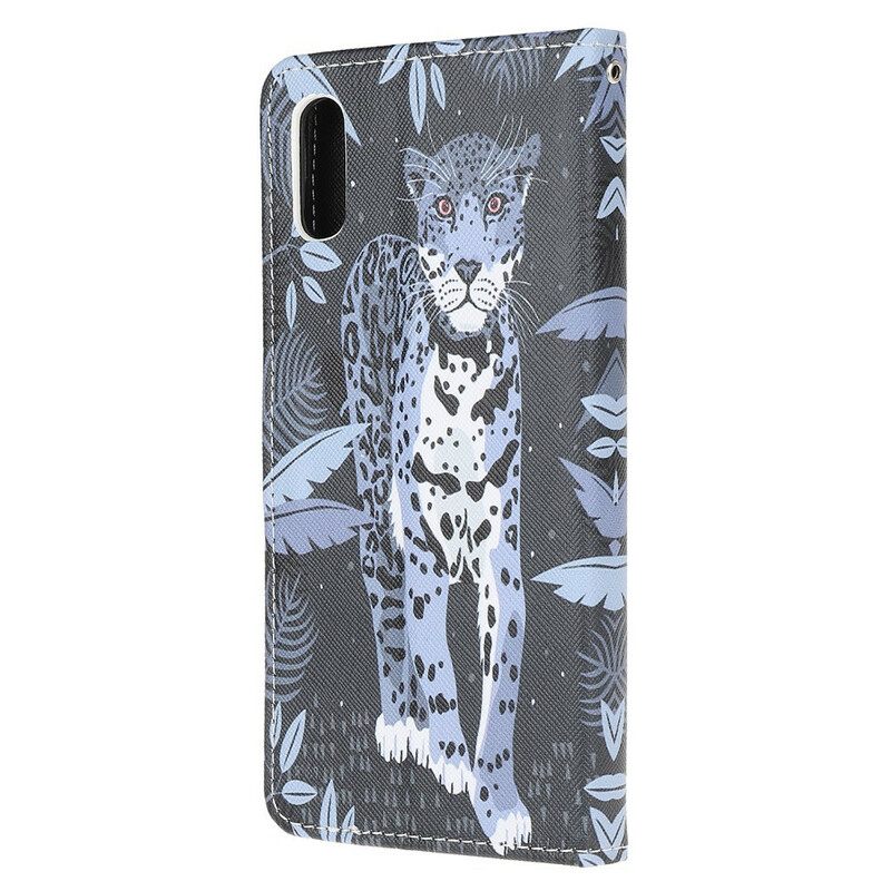 Κάλυμμα Xiaomi Redmi 9A με κορδονι Strappy Leopard