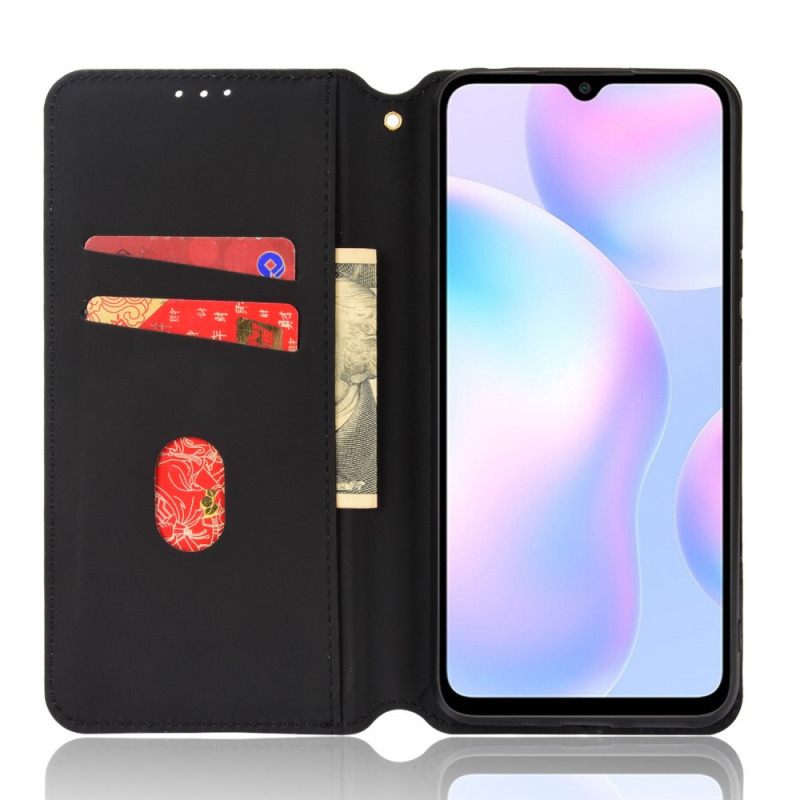 θηκη κινητου Xiaomi Redmi 9A Θήκη Flip Εφέ Δέρματος Με Διαμάντια