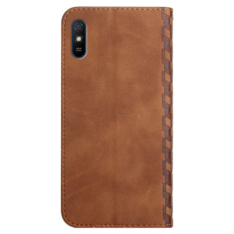 θηκη κινητου Xiaomi Redmi 9A Θήκη Flip Εφέ Geo Leather