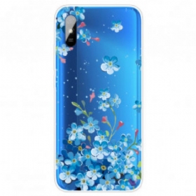 Θήκη Xiaomi Redmi 9A Μπουκέτο Με Μπλε Λουλούδια