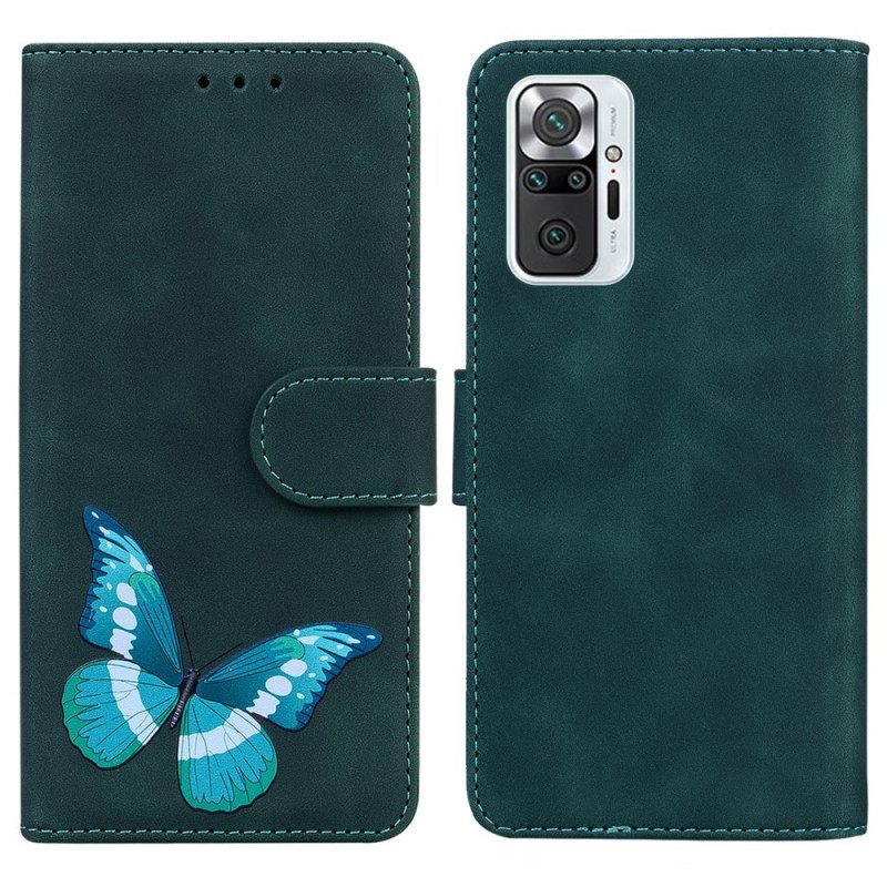 δερματινη θηκη Xiaomi Redmi Note 10 Pro Skin-touch Butterfly