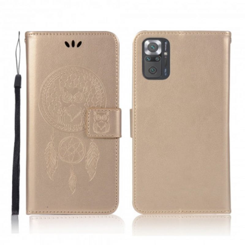 Κάλυμμα Xiaomi Redmi Note 10 Pro Δερμάτινο Εφέ Dreamcatcher Owl