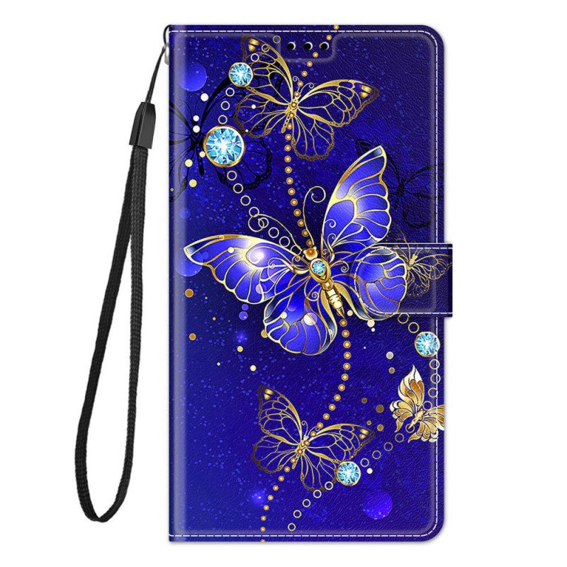 Κάλυμμα Xiaomi Redmi Note 10 Pro με κορδονι Ανεμιστήρας Strap Butterflies