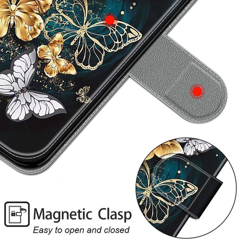 Κάλυμμα Xiaomi Redmi Note 10 Pro με κορδονι Ανεμιστήρας Strap Butterflies