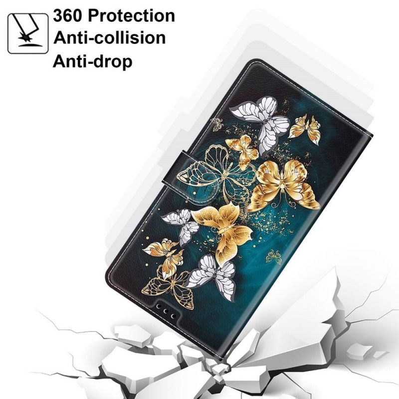 Κάλυμμα Xiaomi Redmi Note 10 Pro με κορδονι Ανεμιστήρας Strap Butterflies