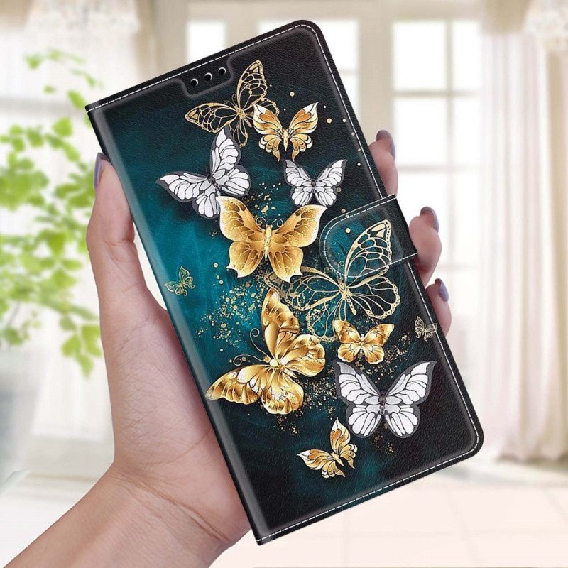 Κάλυμμα Xiaomi Redmi Note 10 Pro με κορδονι Ανεμιστήρας Strap Butterflies