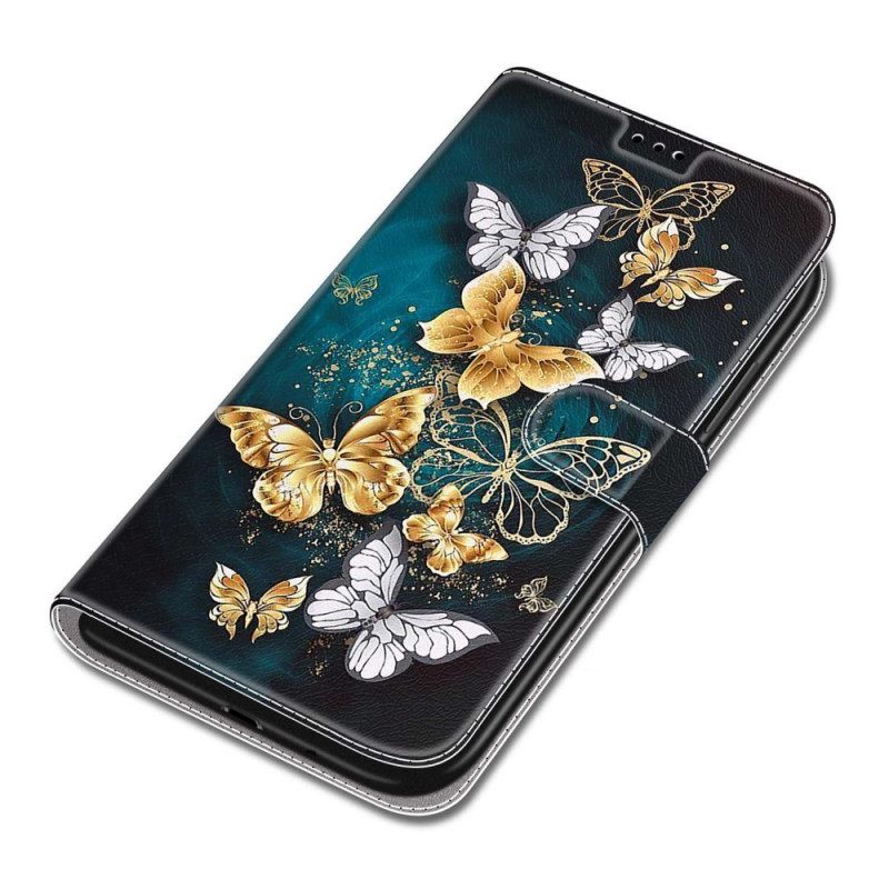 Κάλυμμα Xiaomi Redmi Note 10 Pro με κορδονι Ανεμιστήρας Strap Butterflies