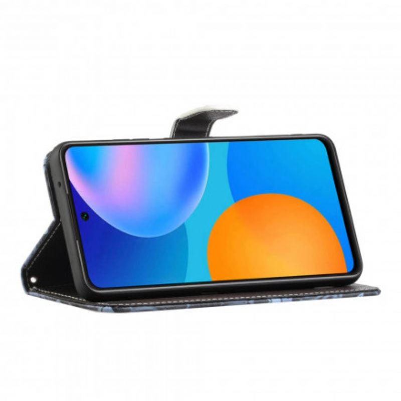 Κάλυμμα Xiaomi Redmi Note 10 Pro με κορδονι Strappy Black Cat Eyes